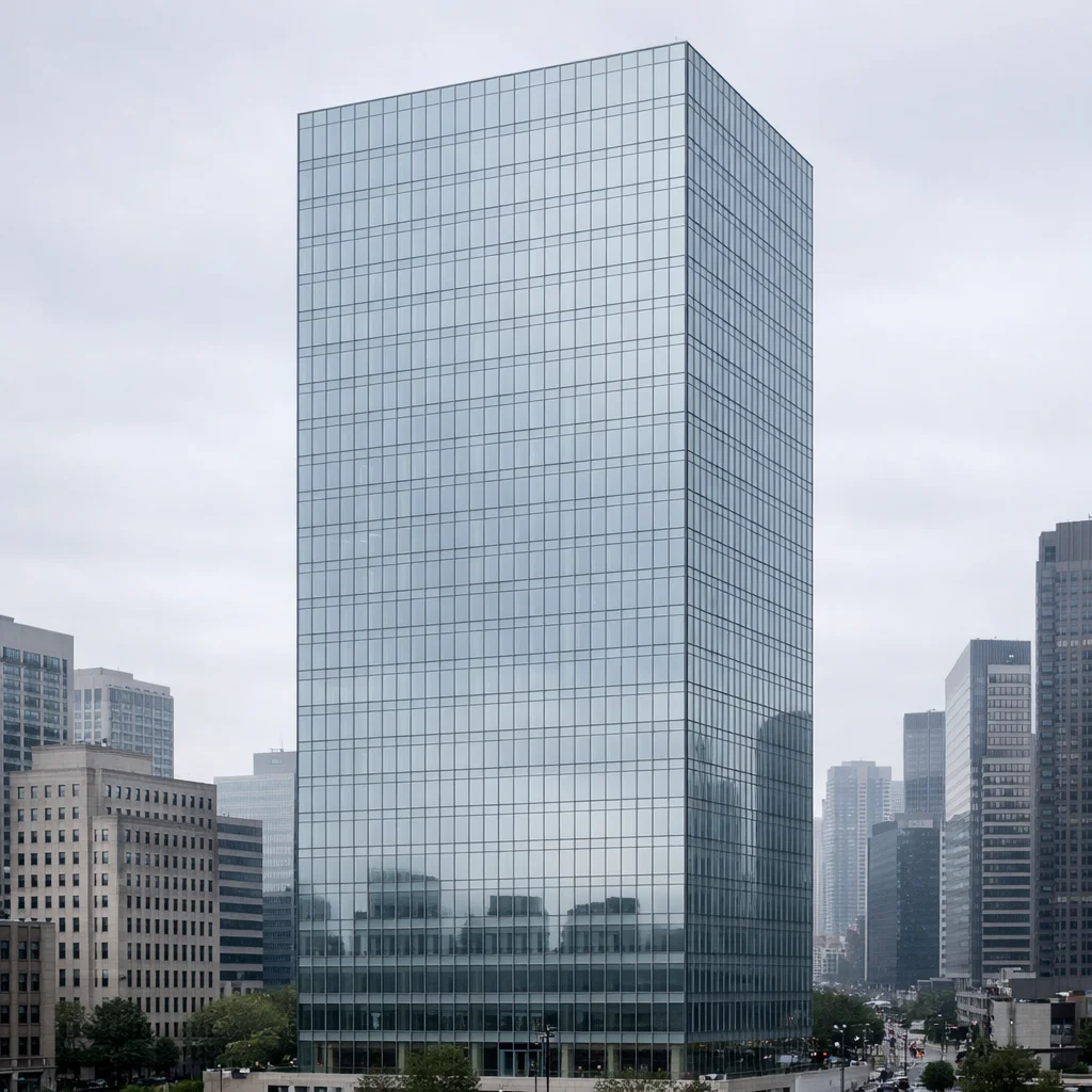 Uniform glass curtain wall